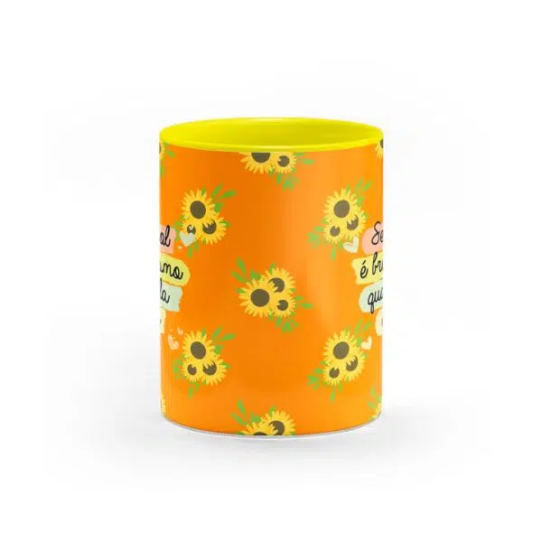 Caneca Ser Girassol E Brilhar - Canecas 24 Horas