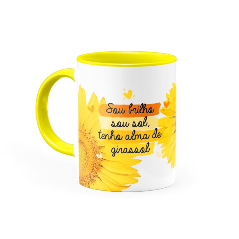 Caneca Sou Brilho, Sou Sol, Tenho Alma De Girassol - Canecas 24 Horas