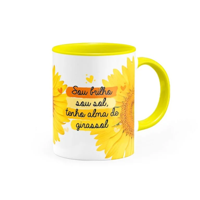 Caneca Sou Brilho, Sou Sol, Tenho Alma De Girassol - Canecas 24 Horas