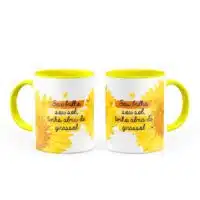Caneca Sou brilho, sou Sol, tenho alma de Girassol - Canecas 24 Horas