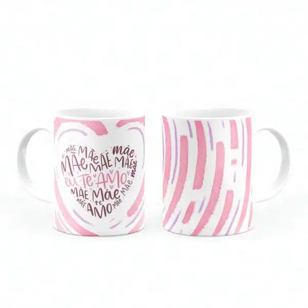 Caneca Mãe Te Amo Coração - Canecas 24 Horas