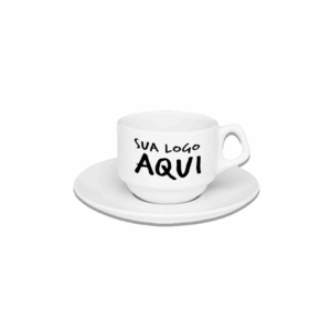 Xícara com Pires Personalizada - 180ml - Canecas 24 Horas