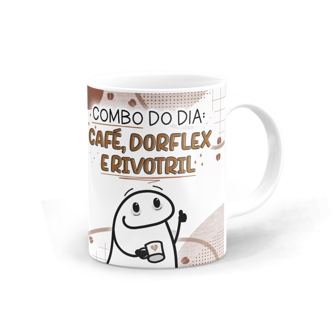 Caneca Flork Meme Aniversário Dorflex Ou Rivrotril