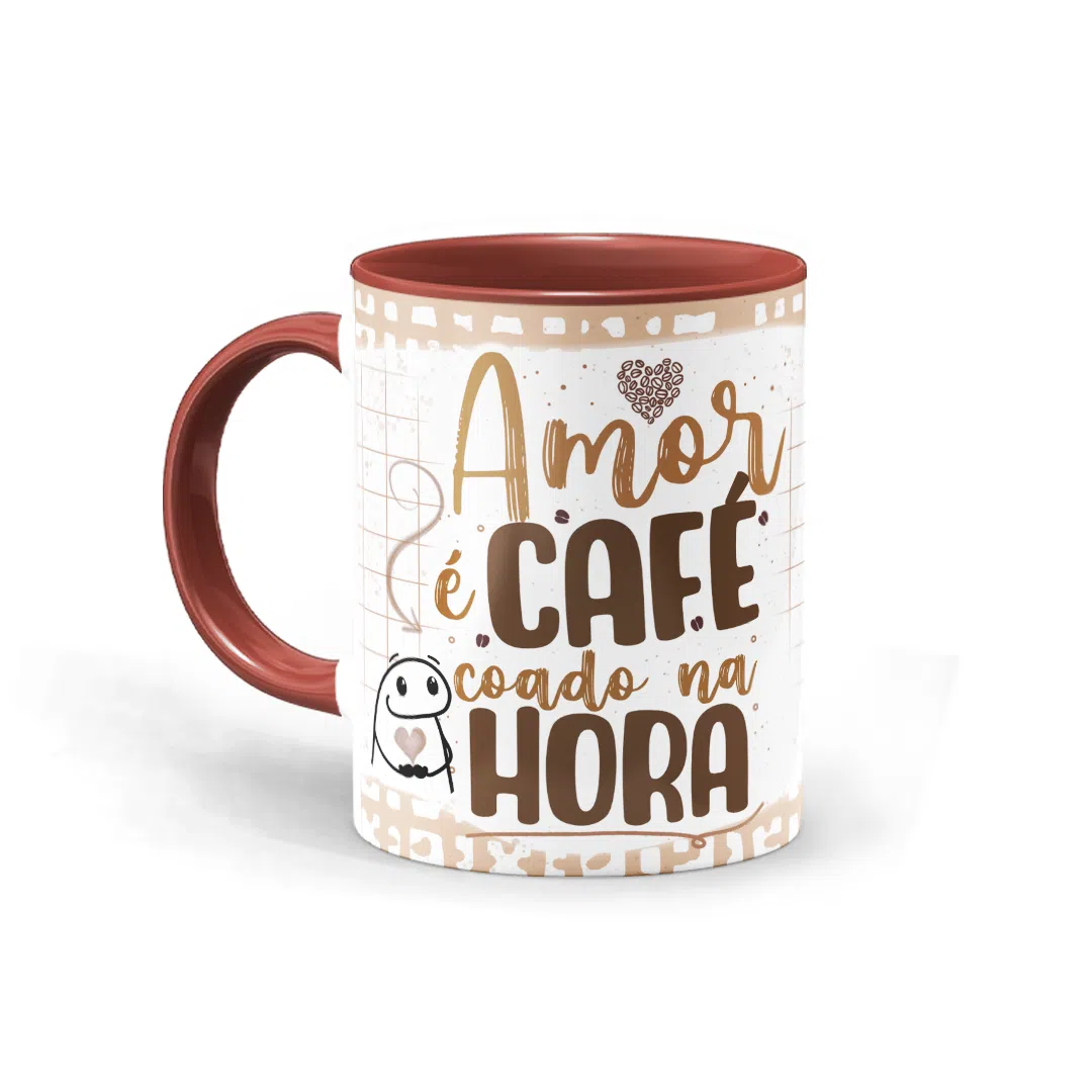 Caneca Flork - Amor É Café Coado Na Hora - Imagem 1