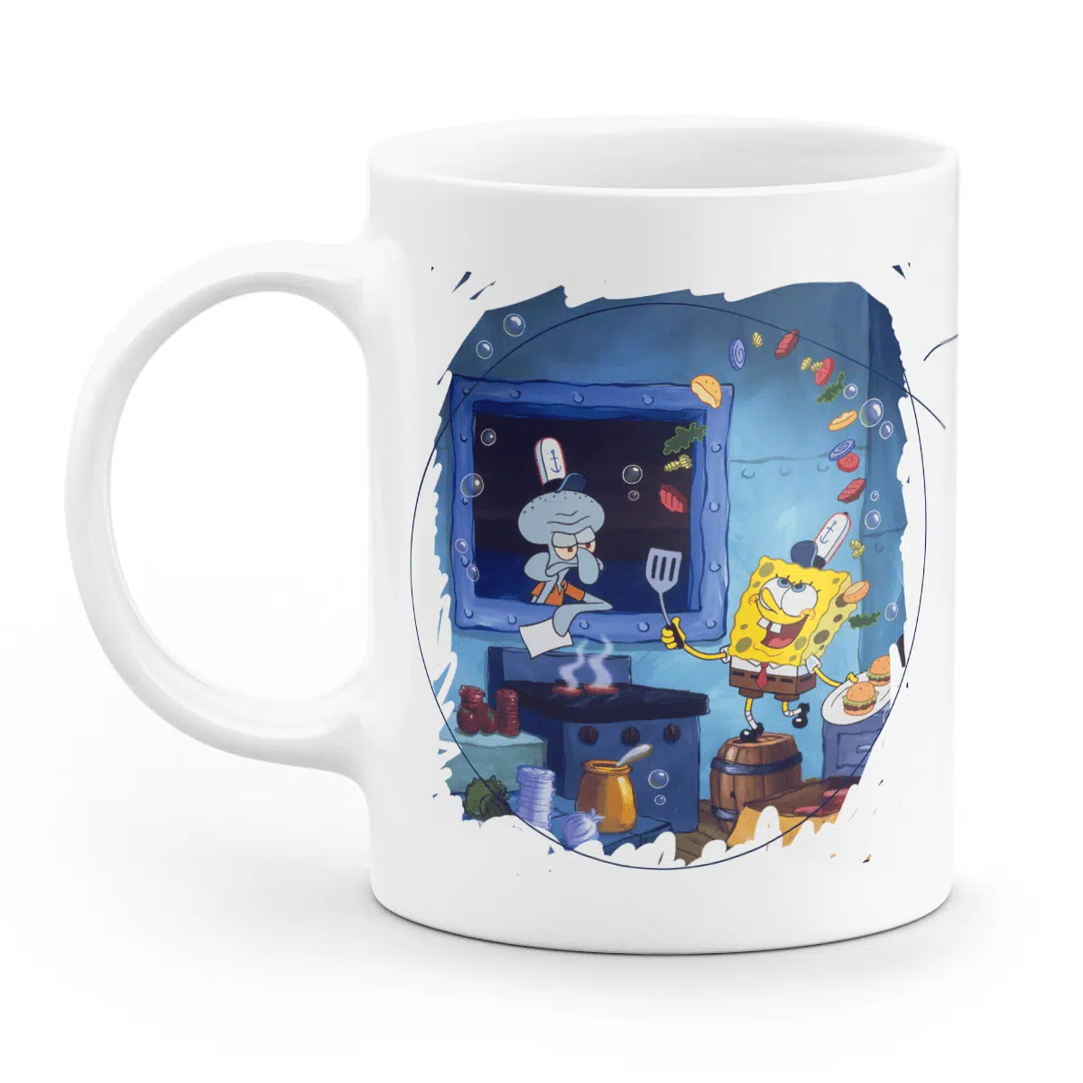 Caneca Bob Esponja se não puder ajudar atrapalhe afinal o importante é participar