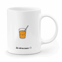 Caneca minimalista estou começando a achar que a minha metade da laranja virou suco :') - Imagem 2