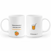 Caneca minimalista estou começando a achar que a minha metade da laranja virou suco :') - Imagem 3