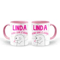 Caneca Flork - linda, pena que é doida - Imagem 3
