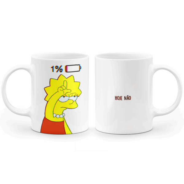 Caneca Lisa Simpson - Hoje Não - Imagem 3