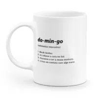 Caneca minimalista domingo