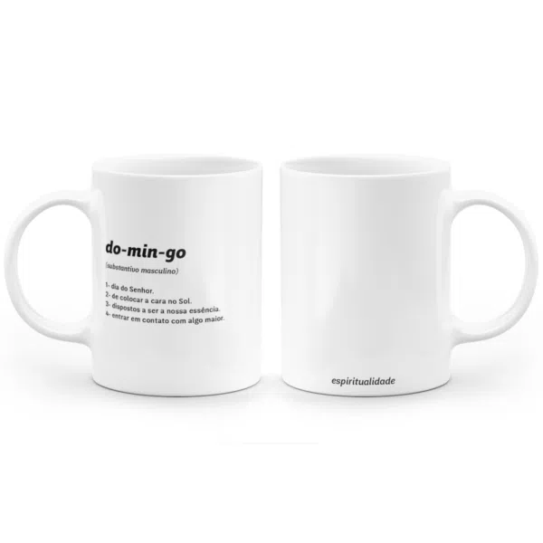 Caneca Minimalista Domingo - Imagem 3