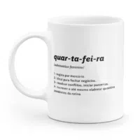 Caneca minimalista quarta-feira