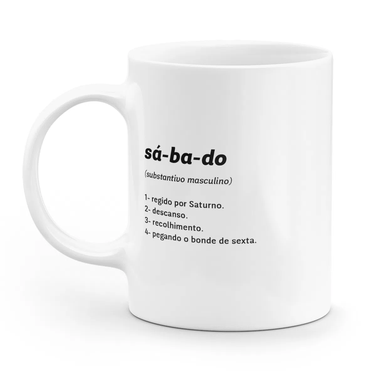 Caneca minimalista sábado