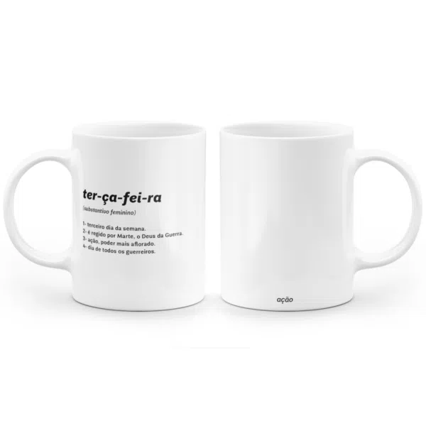 Caneca Minimalista Terça-Feira - Imagem 3