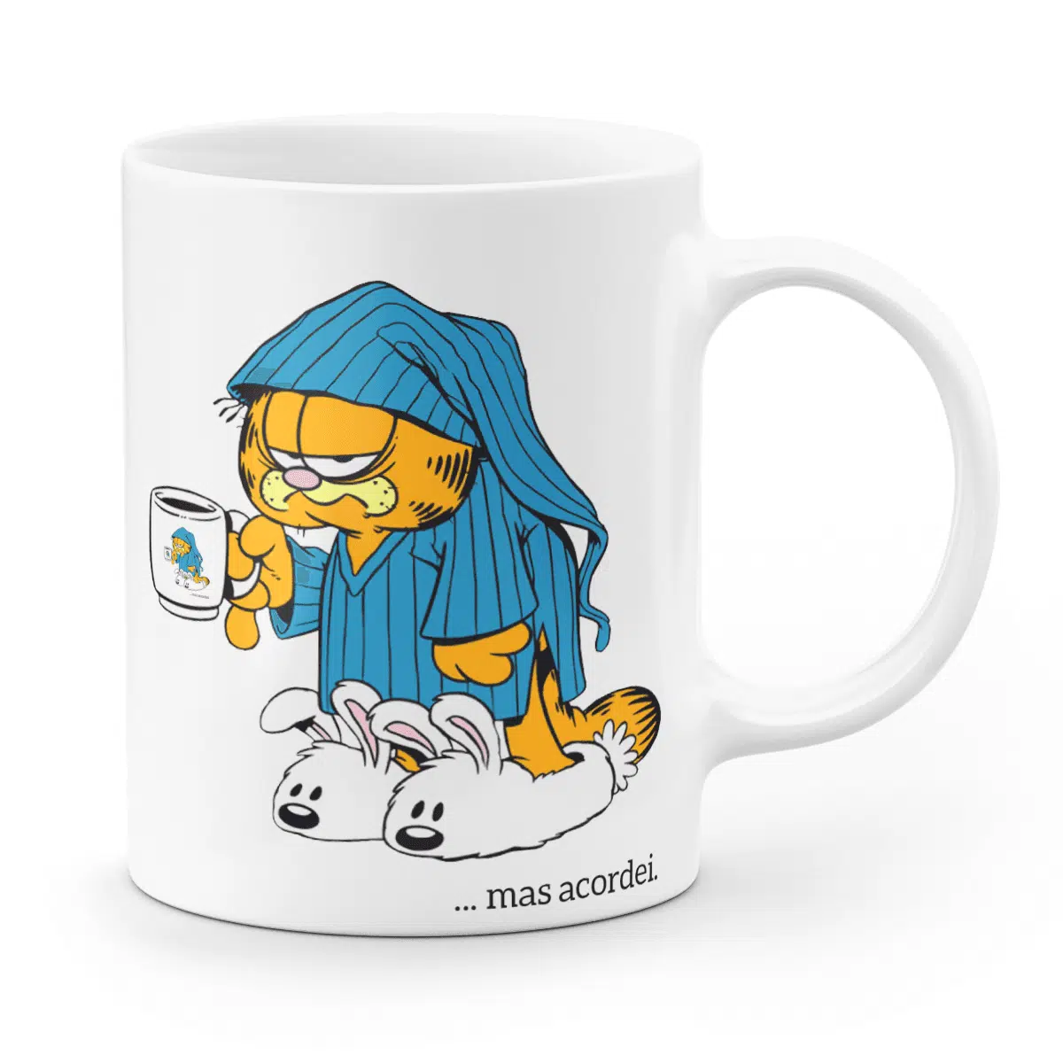 Caneca minimalista Garfield – não tava muito afim não, mas acordei