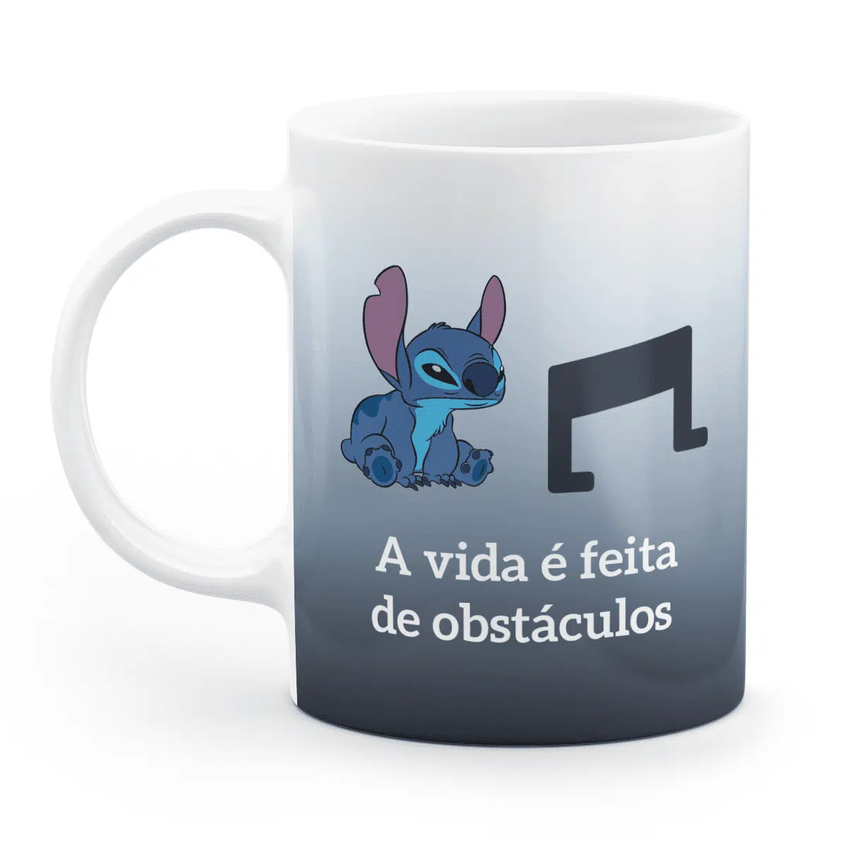 Caneca Stitch - A Vida É Feita De Obstáculos E Eu Tropeço Em Todos - Imagem 1