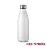 Garrafa Squeeze de Alumínio Esportiva Branca Personalizada - 500ml