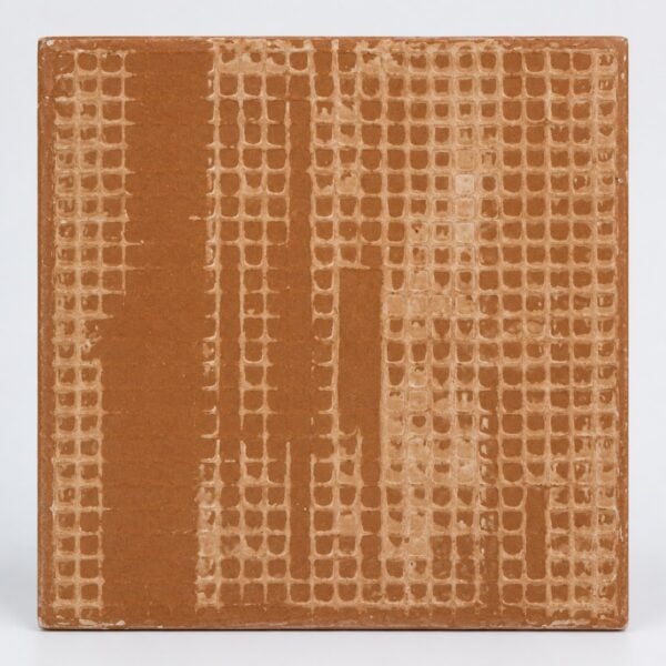Verso Do Azulejo Ceramico De 20 Cm, Com Ranhuras Em Relevo