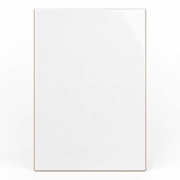 Azulejo Ceramico Branco De 20 Por 30 Cm Com Acabamento Brilhante, Visto De Frente