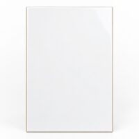 Placa de cerâmica branca de 20 por 30 cm com acabamento brilhante, vista de frente, sem personalização