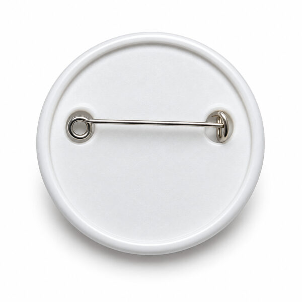 Verso Branco De Plástico Do Botton Personalizado De 4,4 Cm Com Alfinete