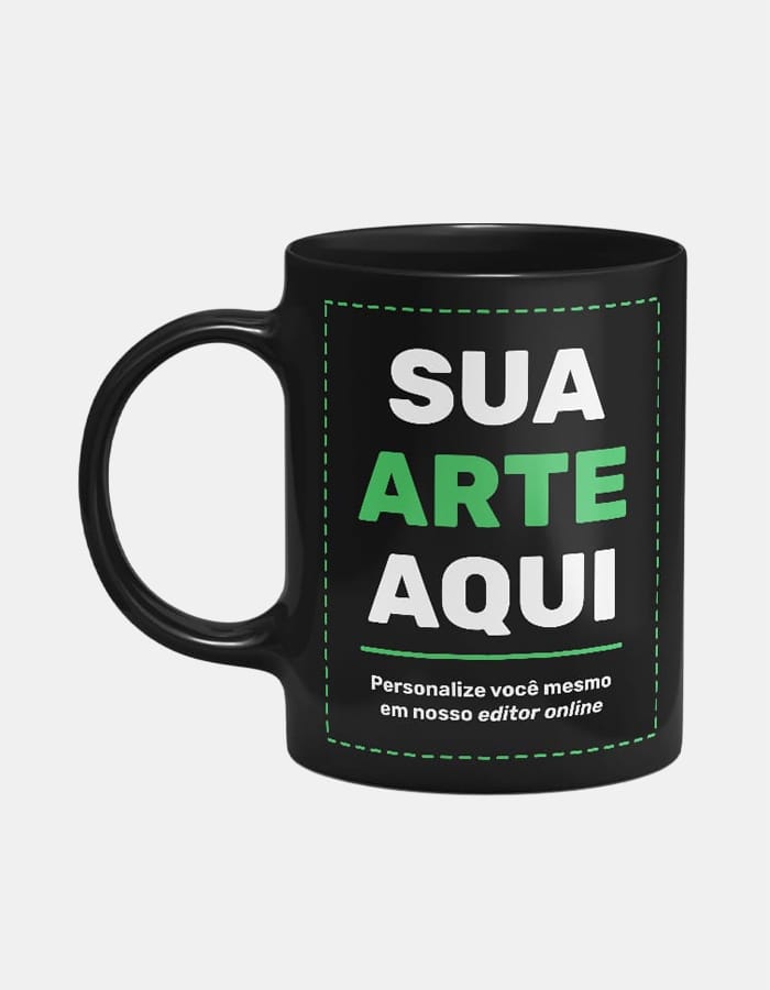 Caneca Personalizada Preta Canecas24Horas