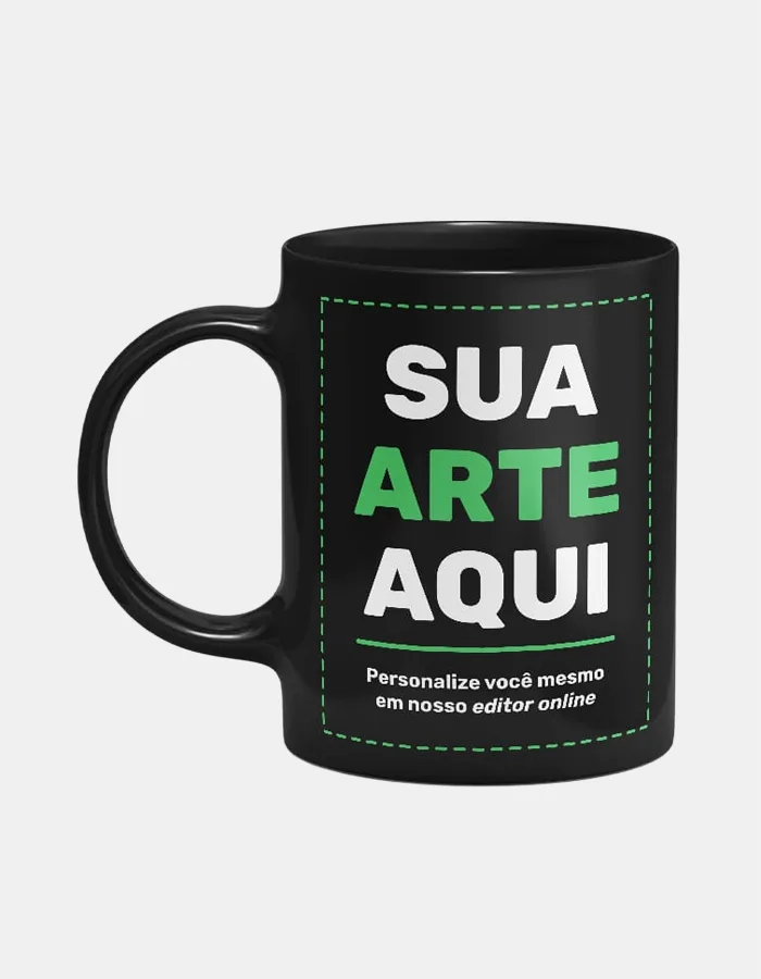 Caneca Personalizada Preta Canecas24Horas