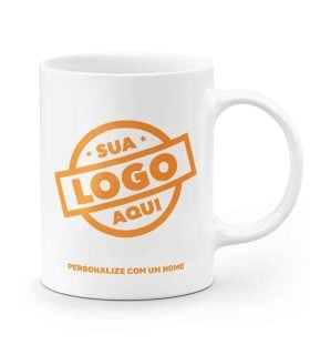Caneca Branca Personalizada Com Logo