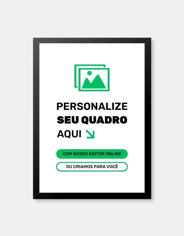 Quadro Personalizado Com Moldura Tradicional - Retangular - Imagem 1